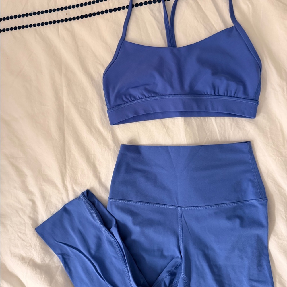 Lululemon Wild Indigo Flow Y Bra and Align Legging Set